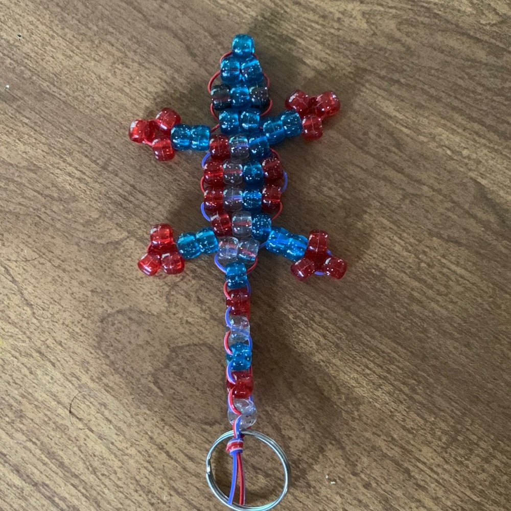 Beaded Lizard Key Chain
